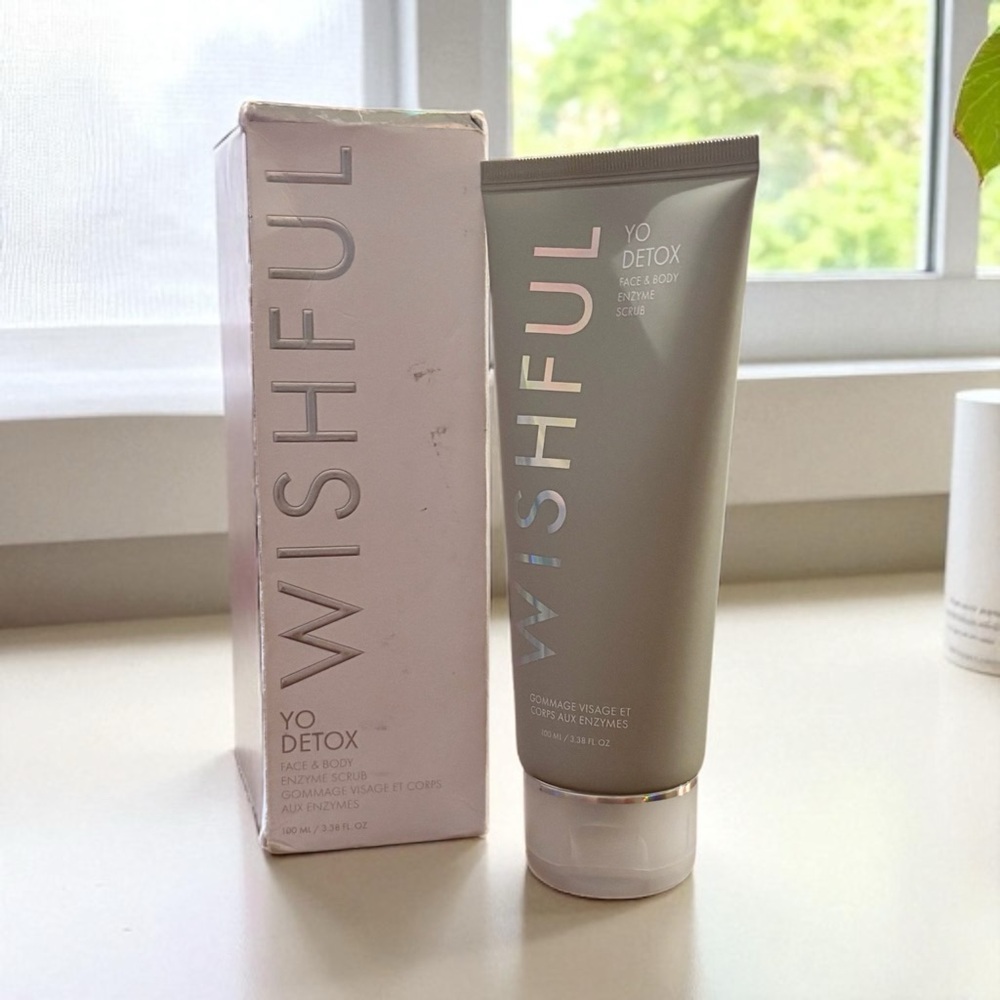 ⚫️ Huda Beauty Wishful Yo Detox Face & Body Enzyme Scrub Full-Size New In Box - Picture 7 of 9